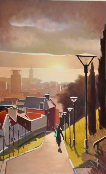 CLIQUER POUR AGRANDIR En-allant-vers-l'escalier-L