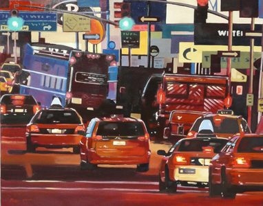 CLIQUER POUR AGRANDIR 100x81 NEW-YORK--Broadway-de-nuit