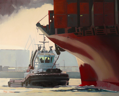 CLIQUER POUR AGRANDIR 100X81 remorquage--au-petit-matin